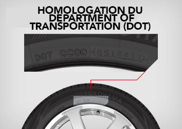 tire showing DOT information